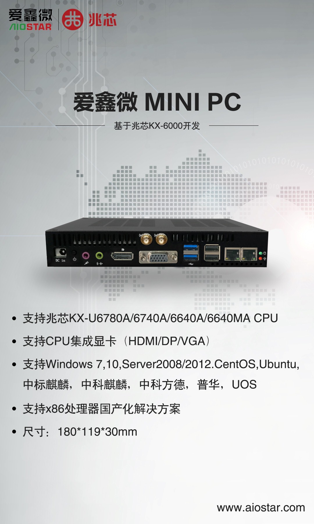 国产化下爱鑫微强势推出基于兆芯KX-6000系列国产独显OPS电脑