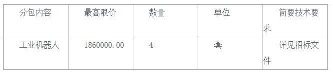 重庆市永川区职业教育中心工业机器人采购公告