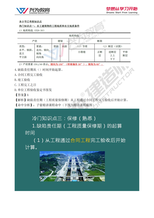 兴为教育解析：2021二级建造师第一批次《水利》考试自我估分！