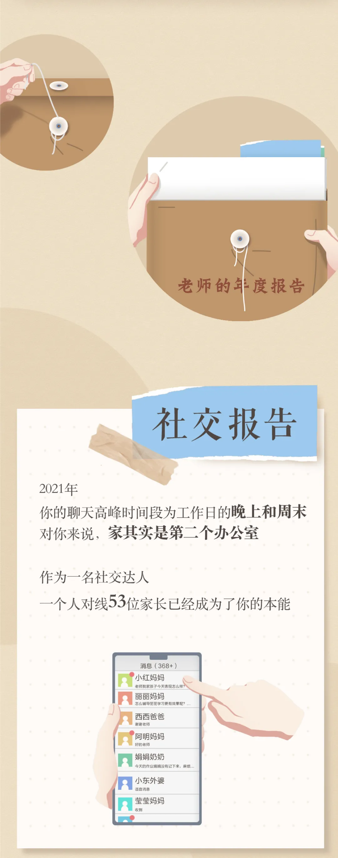 想问问老师们这一年对线了多少位家长？