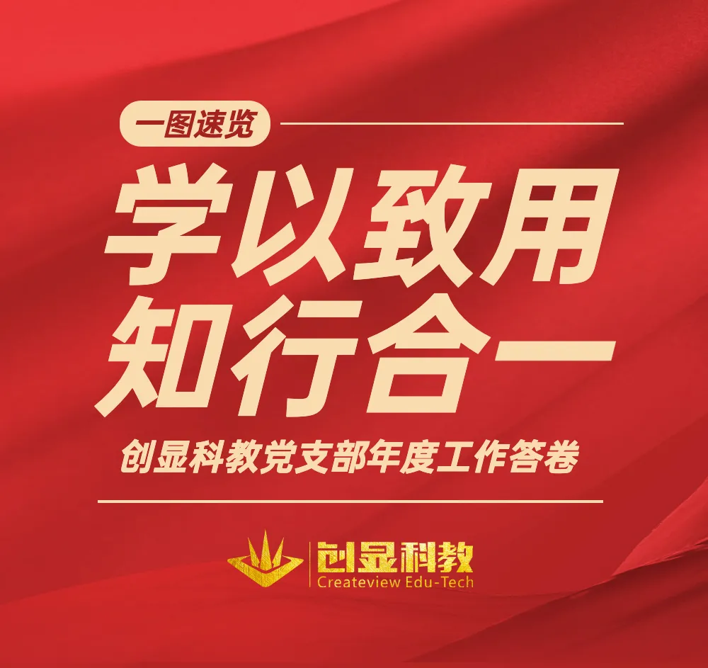 不忘初心 奔赴理想丨一图速览创显科教党支部年度工作答卷