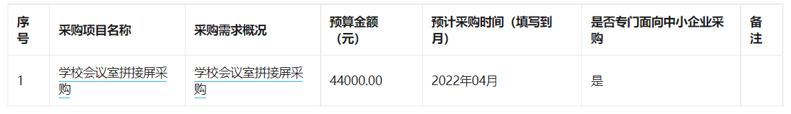 大同市云冈区特殊教育学校2022年4月政府采购意向