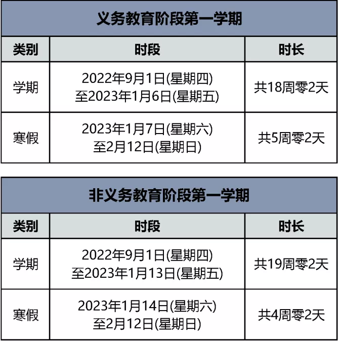 北京市教委公布最新校历 明年寒暑假时间已确定