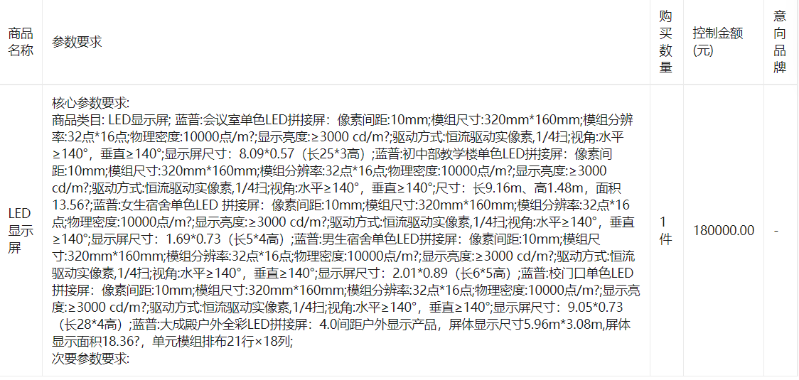 宣威市第一中学LED拼接屏采购