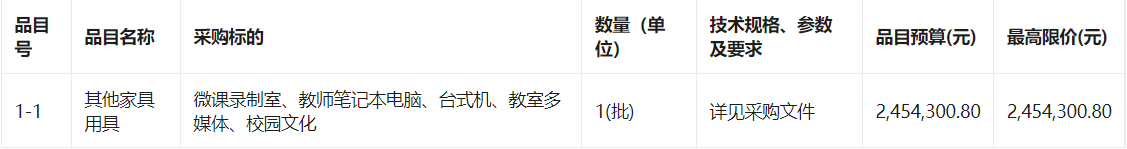 西安航天城第十一小学录播教室及科学实验室等设施设备采购项目招标公告