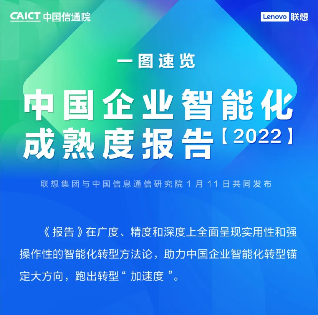 一图读懂《中国企业智能化成熟度报告（2022）》