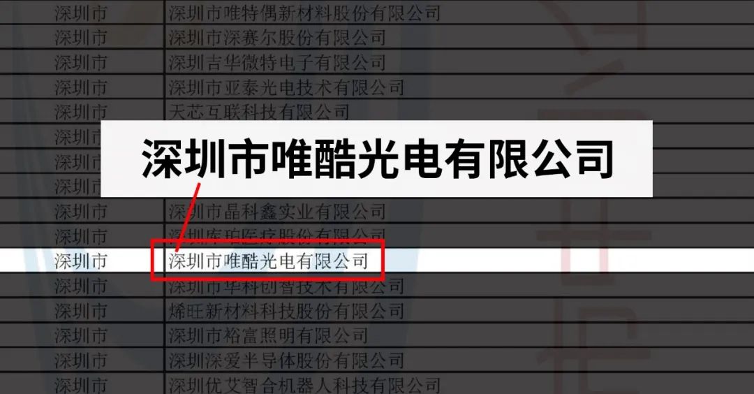 晋级国家队！丨唯酷光电荣获国家级专精特新“小巨人”