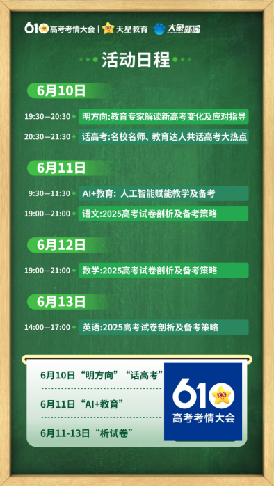 每年6月10日，锁定高考趋势——2025高考考情大会即将举办！