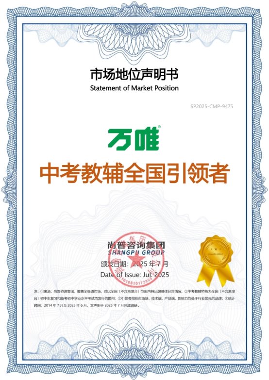 斩获多冠！万唯以专业创新领跑中考教学服务进入优质教辅新时代